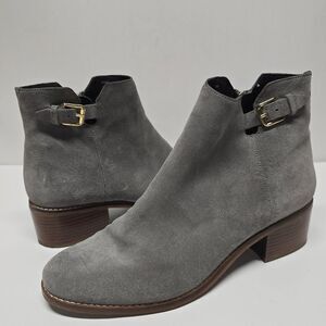 Cole Haan Womens Haidyn Gray Suede Ankle Boots Botties Size 9
